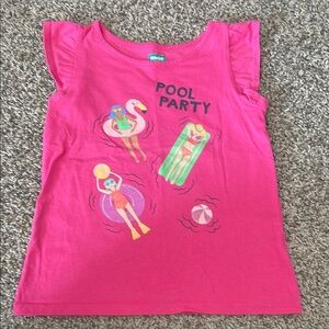 Vibrant Pink 'Pool Party' Kids Tee